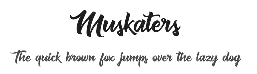 Muskaters by Muskaters — Script Handwritten Font