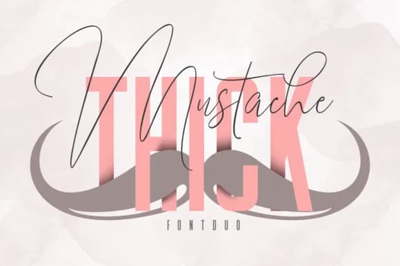Mustache and Thick Font by eyetype2000 — Script Handwritten Font