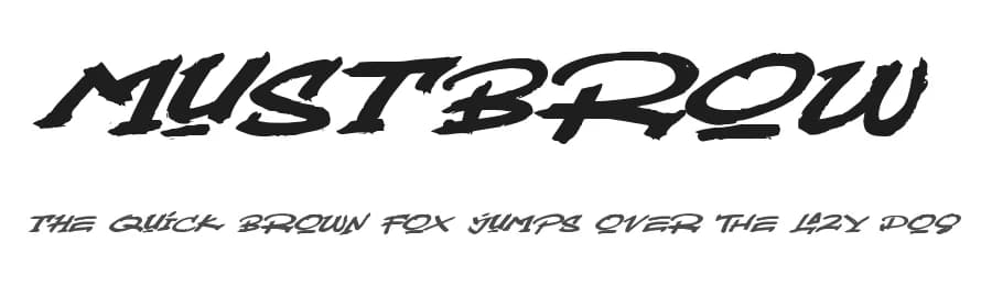 Mustbrow by Kong Font — Script Handwritten Font