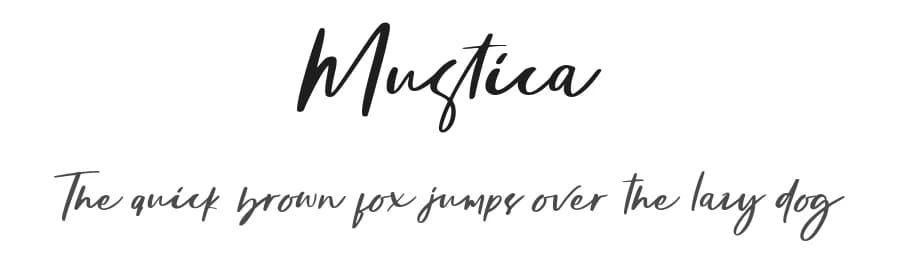 Mustica by Glyphstyle — Script Handwritten Font