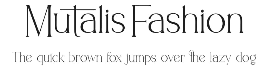 Mutalis Fashion by Måns Grebäck — Serif Font