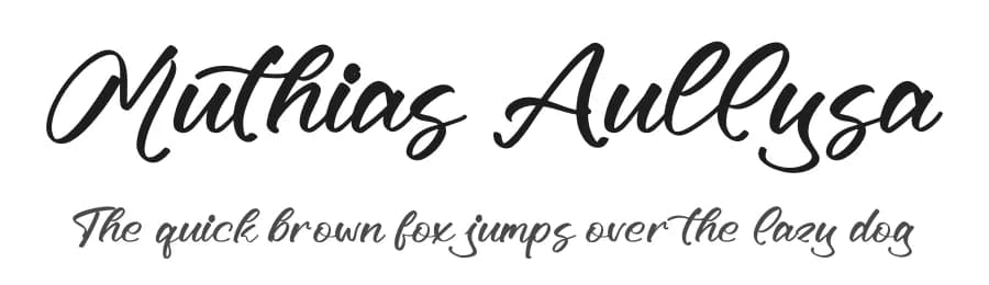 Muthias Aullysa by Letterena Studios — Script Handwritten Font