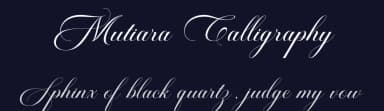 Mutiara Calligraphy by Romi Rahmadi — Script Handwritten Font — thumbnail 2