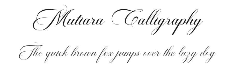 Mutiara Calligraphy by Romi Rahmadi — Script Handwritten Font
