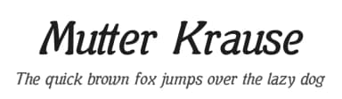 Mutter Krause by Peter Wiegel — Sans Serif Font — thumbnail 1