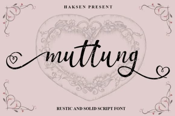 Muttung Script Font by Haksen — Script Handwritten Font