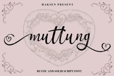 Muttung Script Font by Haksen — Script Handwritten Font — thumbnail 1