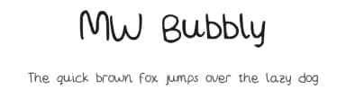 MW Bubbly by Meaghan Wong — Script Handwritten Font — thumbnail 1