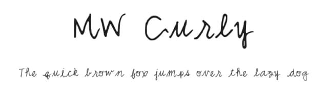 MW Curly by Meaghan Wong — Script Handwritten Font