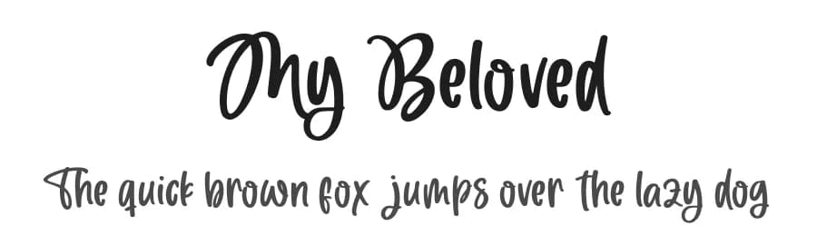 My Beloved by Subectype & Orenari — Script Handwritten Font