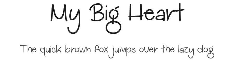 My Big Heart by Misti's Fonts — Script Handwritten Font