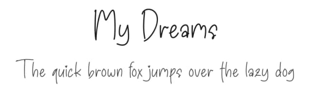 My Dreams by Behind the Ink — Script Handwritten Font