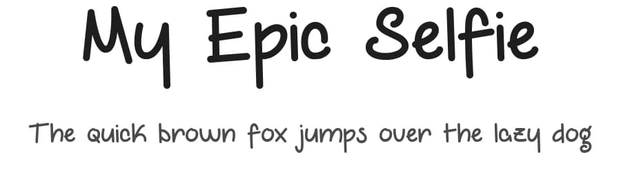 My Epic Selfie by Misti's Fonts — Script Handwritten Font