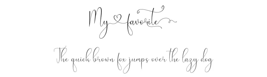 My Favorite by Hamzah Muhamad Ihsan — Script Handwritten Font