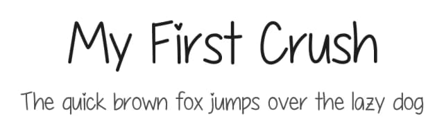 My First Crush by Vanessa Bays — Script Handwritten Font