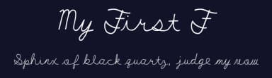 My First F by Kirk Shelton — Script Handwritten Font — thumbnail 2