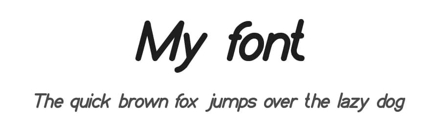 My font by weknow — Sans Serif Font