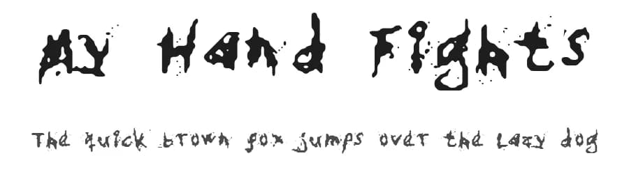 My Hand Fights by Lauri Saarni — Script Handwritten Font