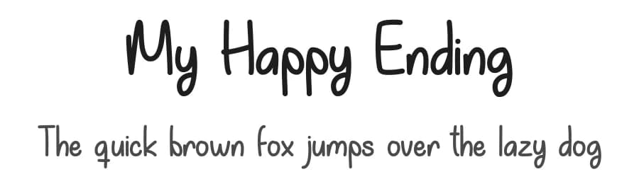My Happy Ending by Misti's Fonts — Script Handwritten Font