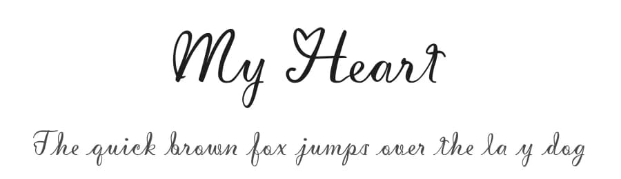 My Heart by Ameerazan Studio — Script Handwritten Font