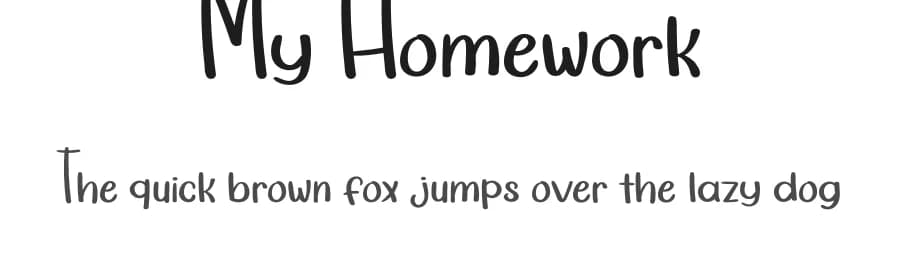 My Homework by Luluk Surotul — Script Handwritten Font