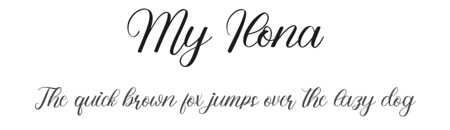 My Ilona by Bearytype — Script Handwritten Font