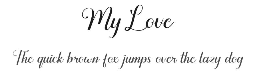 My Love by Erik Studio — Script Handwritten Font