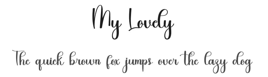 My Lovely by FreshtypeINK — Script Handwritten Font