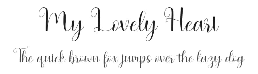 My Lovely Heart by JunCreative — Script Handwritten Font