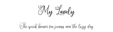 My Lovely by Sarah Robbaniyyah — Script Handwritten Font — thumbnail 1