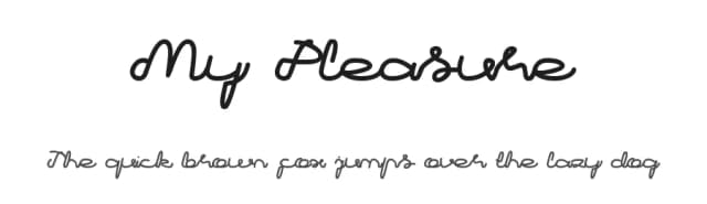 My Pleasure by weknow — Script Handwritten Font
