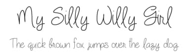 My Silly Willy Girl by Vanessa Bays — Script Handwritten Font — thumbnail 1