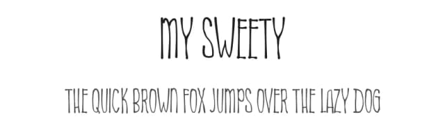 My Sweety by Fatigo — Script Handwritten Font