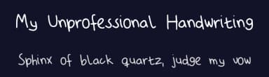 My Unprofessional Handwriting by Anika Tovernic — Script Handwritten Font — thumbnail 2