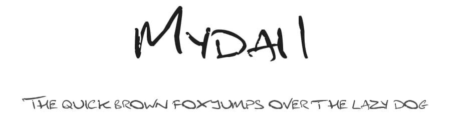 Mydai1 by Dave Griffiths — Script Handwritten Font