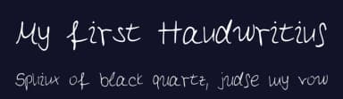 My first Handwriting by Thyra Summer — Script Handwritten Font — thumbnail 2