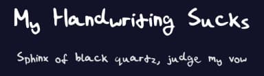 My Handwriting Sucks by 123etcetera — Script Handwritten Font — thumbnail 2