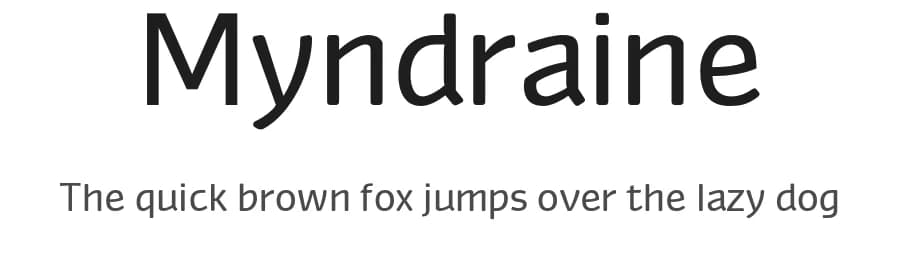 Myndraine by Christopher Miller — Sans Serif Font