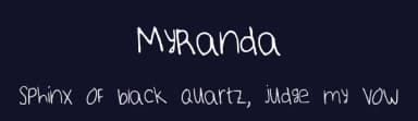 MyRanda by Miranda Matthews — Script Handwritten Font — thumbnail 2