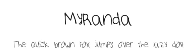 MyRanda by Miranda Matthews — Script Handwritten Font