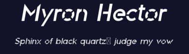 Myron Hector by Edric Studio — Sans Serif Font — thumbnail 2