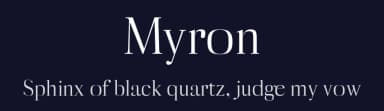 Myron by creativetacos — Serif Font — thumbnail 2