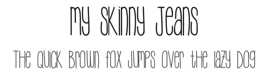 My Skinny Jeans by Vanessa Bays — Script Handwritten Font