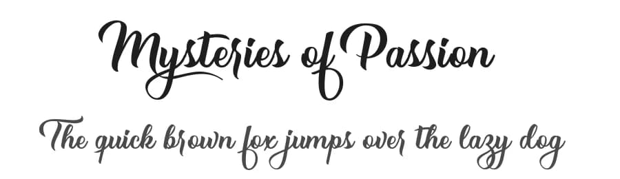 Mysteries of Passion by Billy Argel Fonts ® — Script Handwritten Font