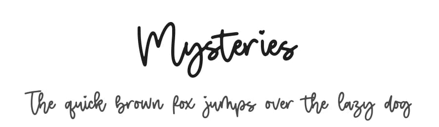Mysteries by Balpirick Studio — Script Handwritten Font