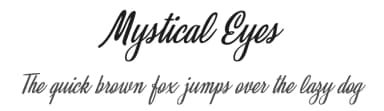 Mystical Eyes by Billy Argel Fonts ® — Script Handwritten Font — thumbnail 1
