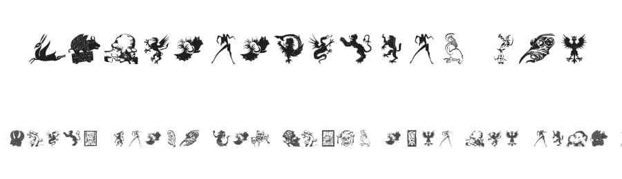 Mythologicals One by Manfred Klein — Dingbats Font