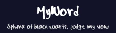 MyWord by Augusto Elorza — Script Handwritten Font — thumbnail 2