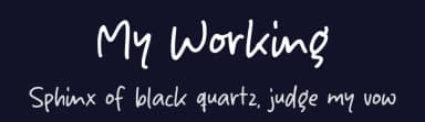 My Working by MJType — Script Handwritten Font — thumbnail 2