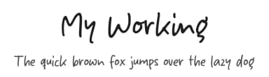My Working by MJType — Script Handwritten Font — thumbnail 1